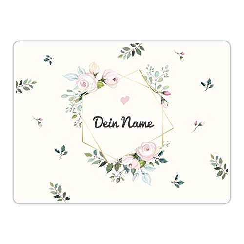 PhotoFancy® - Tischset mit Namen personalisiert - Personalisierbares Tischset Bedrucken (Floral) von PhotoFancy