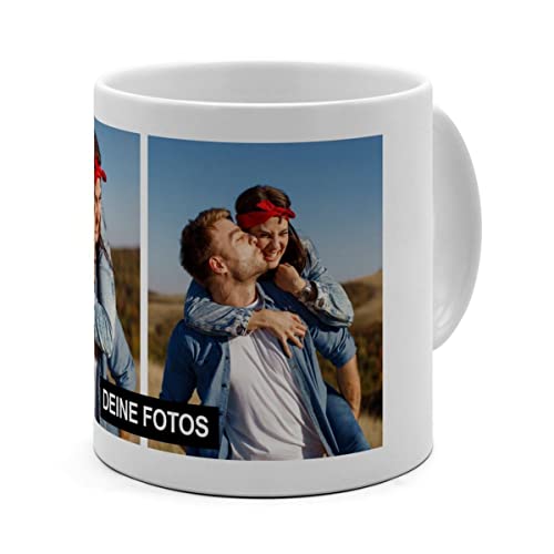 PhotoFancy® - XL Tasse 'Collage' - Personalisierte Fototasse mit eigenem Foto und Text - Große Tasse selbst gestalten - Jumbo-Becher XL 500 ml - Collage 2 Bilder von PhotoFancy