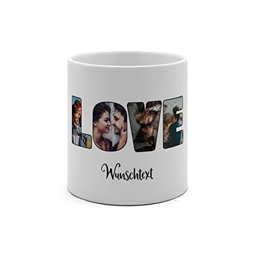 PhotoFancy® - XL Tasse 'LOVE' - Personalisierte Fototasse mit eigenem Foto und Text - Große Tasse selbst gestalten - Jumbo-Becher XL 500 ml von PhotoFancy