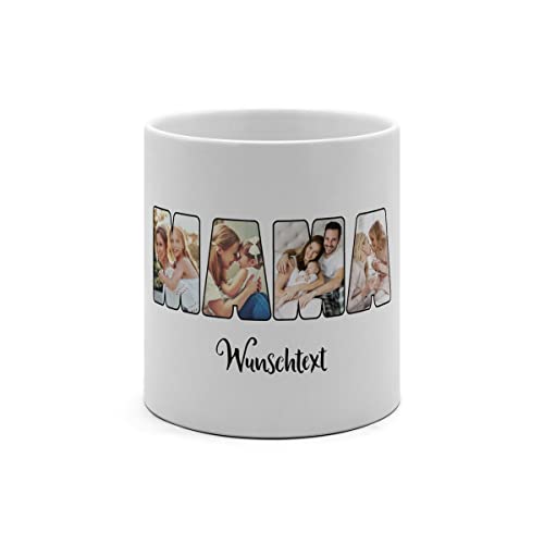 PhotoFancy® - XL Tasse 'MAMA' - Personalisierte Fototasse mit eigenem Foto und Text - Große Tasse selbst gestalten - Jumbo-Becher XL 500 ml von PhotoFancy