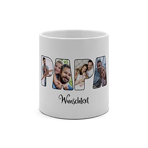 PhotoFancy® - XL Tasse 'Papa' - Personalisierte Fototasse mit eigenem Foto und Text - Große Tasse selbst gestalten - Jumbo-Becher XL 500 ml von PhotoFancy