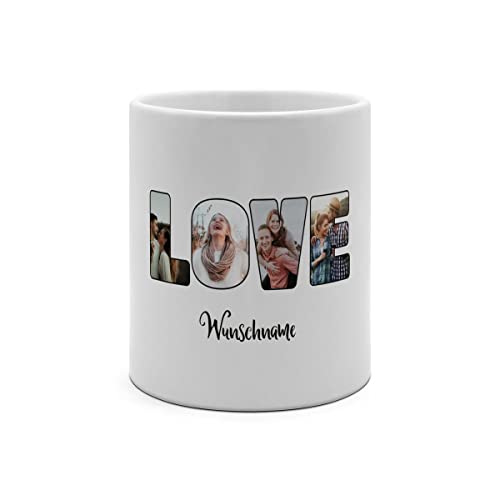 PhotoFancy® - XXL Tasse 'LOVE' - Personalisierte Fototasse mit eigenem Foto und Text - Große Tasse selbst gestalten - Jumbo-Becher XXL 750 ml von PhotoFancy