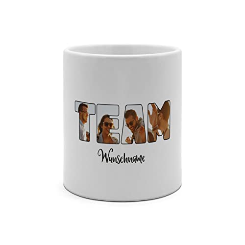 PhotoFancy® - XXL Tasse 'TEAM' - Personalisierte Fototasse mit eigenem Foto und Text - Große Tasse selbst gestalten - Jumbo-Becher XXL 750 ml von PhotoFancy