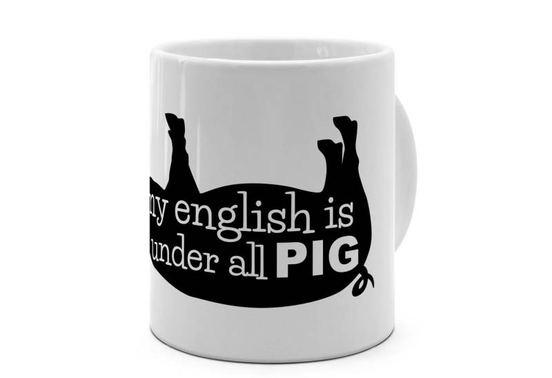 PhotoFancy Tasse mit lustigem Denglisch-Spruch 'Pig' - Sprüchetasse, Tasse Jumbo XXL von PhotoFancy