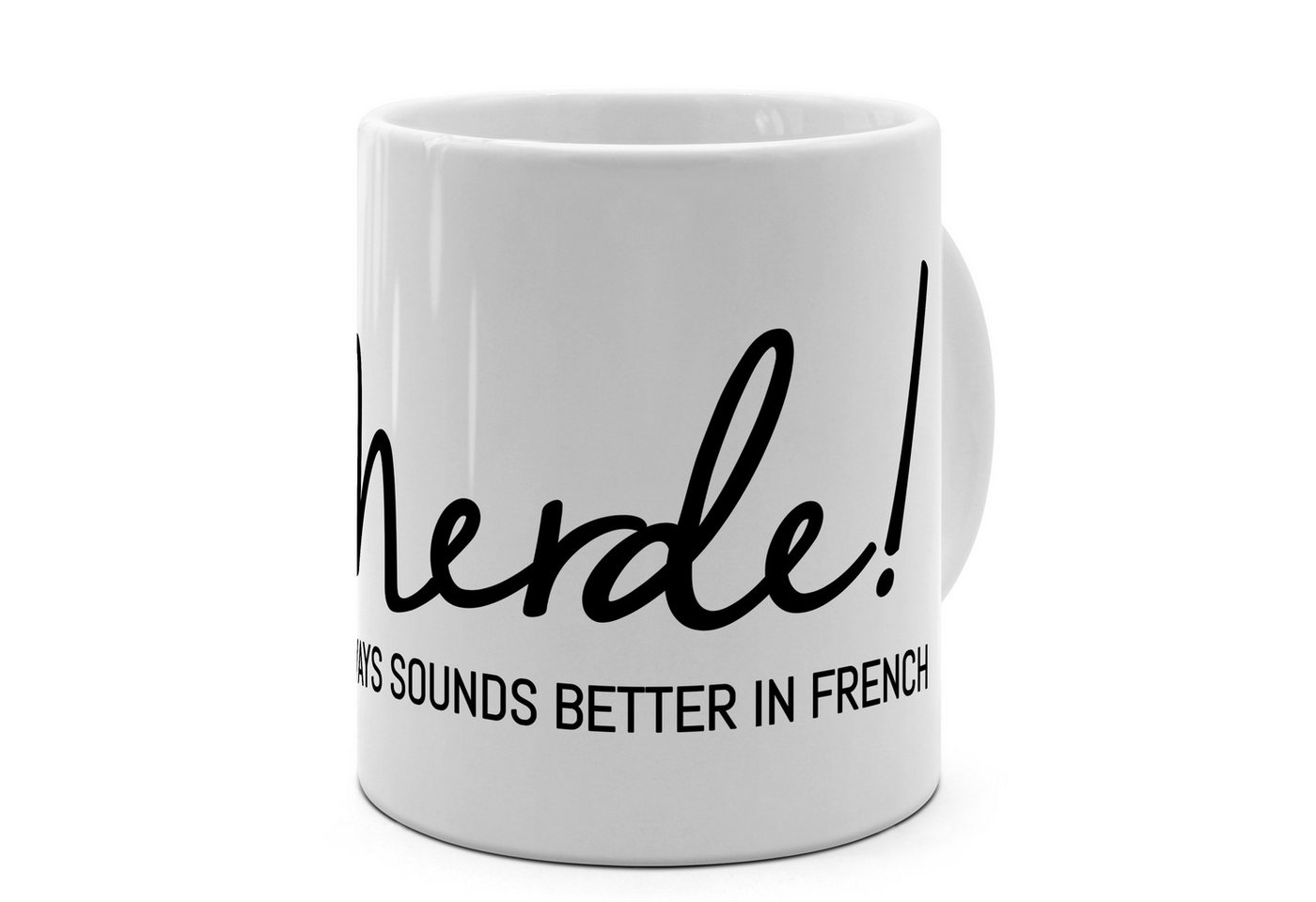 PhotoFancy Tasse mit lustigem Spruch 'Merde!' - Sprüchetasse, Tasse Jumbo XXL von PhotoFancy
