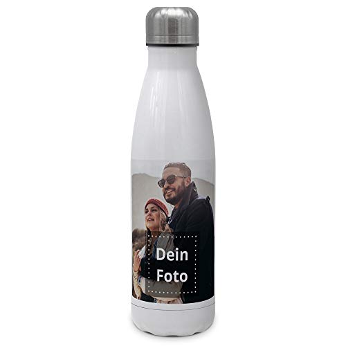 PhotoFancy Trinkflasche mit Foto - Thermosflasche mit eigenem Foto Bedrucken - Thermo-Trinkflasche Bedruckt - Aluminiumflasche mit Foto von PhotoFancy