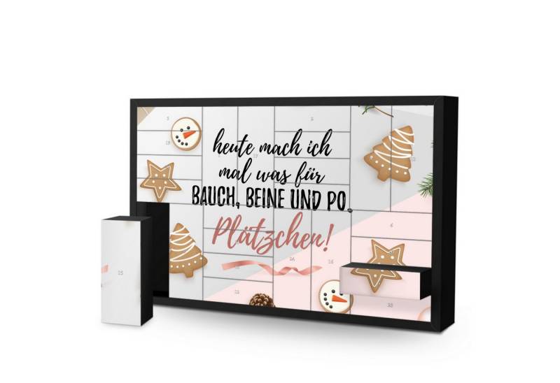 PhotoFancy befüllbarer Adventskalender mit 24 Schachteln - Spruch 'Bauch, Beine und Po' von PhotoFancy
