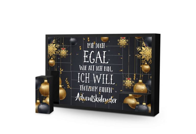 PhotoFancy befüllbarer Adventskalender mit 24 Schachteln - Spruch 'Egal wie alt ich bin' von PhotoFancy