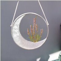 Gepresste Blumen Kunst Harz Mond Wand Dekor Trockene Heather in Resin Rahmen von PhotoGiftsCrafts