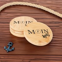 Untersetzer Moin Cuxhaven Föhr Sylt Langeoog Borkum Norderney Nordsee - Geschenkidee Für Freunde, Familie Und Nordseefans von PhotoGrafixDE