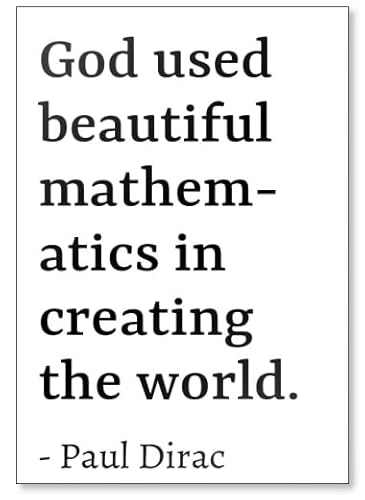 Gott verwendet Schöne Mathematik in der W... – Paul Dirac-– Quotes Kühlschrank Magnet, weiß von PhotoMagnets