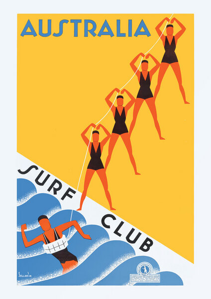 Photocircle Poster / Leinwandbild - Australia Surf Club von Photocircle