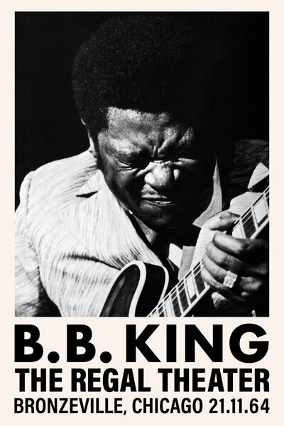 Photocircle Poster / Leinwandbild - B.B. King at the Regal Theater von Photocircle