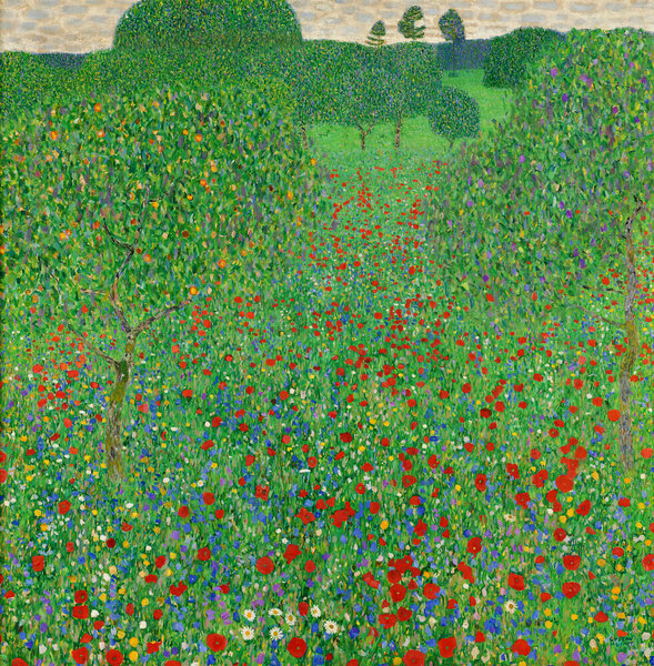 Photocircle Poster / Leinwandbild - Blooming Poppy von Gustav Klimt von Photocircle