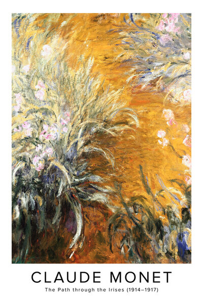 Photocircle Poster / Leinwandbild - Claude Monet: Der Weg durch die Schwertlilien - Ausstellungsposter von Photocircle