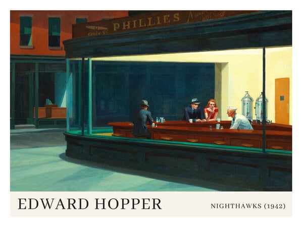 Photocircle Poster / Leinwandbild - Edward Hopper: Nighthawks von Photocircle