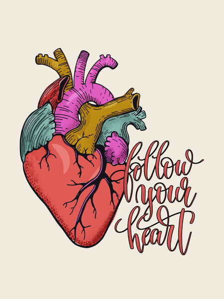 Photocircle Poster / Leinwandbild - FOLLOW YOUR HEART von Photocircle