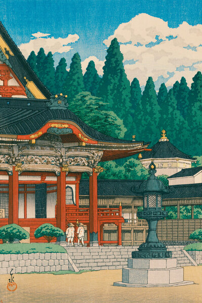 Photocircle Poster / Leinwandbild - Fudo Temple in Meguro by Hasui Kawase von Photocircle