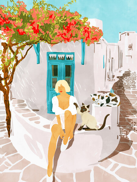 Photocircle Poster / Leinwandbild - Greek Vacay von Photocircle