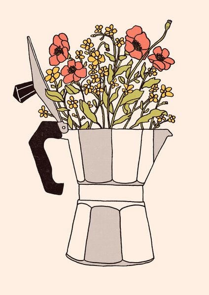 Photocircle Poster / Leinwandbild - Moka Blumen Photocircle Poster / Leinwandbild - Moka Blumen von Photocircle