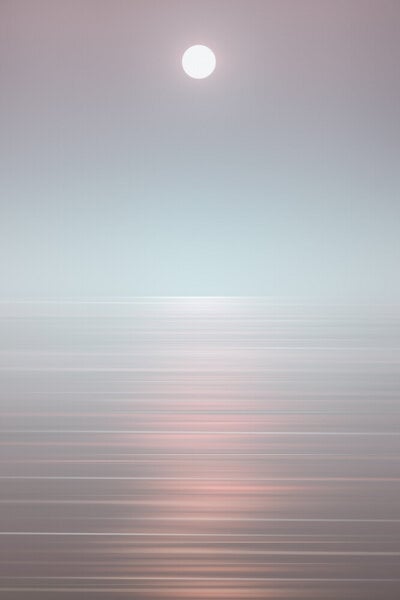 Photocircle Poster / Leinwandbild - Moon Beam Horizon von Photocircle