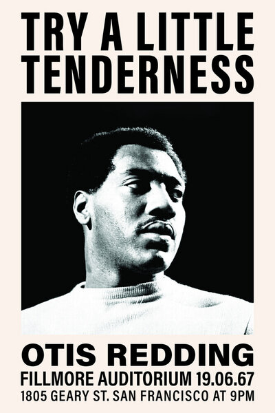 Photocircle Poster / Leinwandbild - Otis Redding at the Fillmore Auditorium von Photocircle