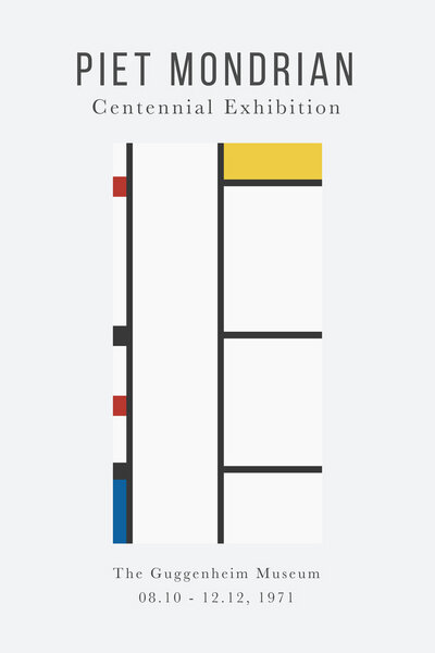 Photocircle Poster / Leinwandbild - Piet Mondrian – Centennial Exhibition von Photocircle