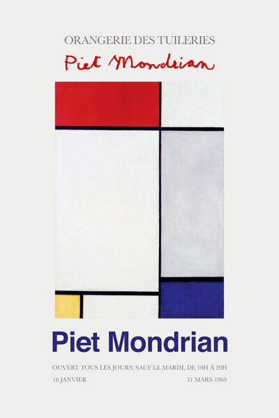Photocircle Poster / Leinwandbild - Piet Mondrian – Orangerie des Tuileries exhibition poster 1969 Photocircle Poster / Leinwandbild - Piet Mondrian – Orangerie des Tuileries exhibition poster 1969 von Photocircle