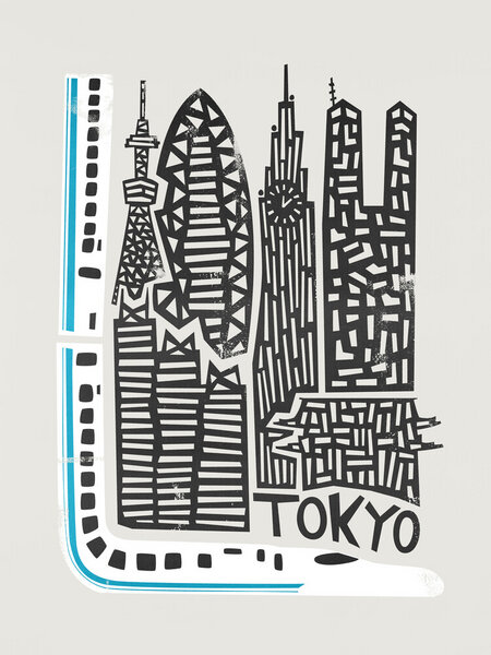 Photocircle Poster / Leinwandbild - Tokyo Cityscape von Photocircle