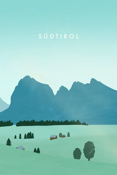 Photocircle Wandbild / Kunstdruck / Poster / Leinwand - Südtirol von Photocircle