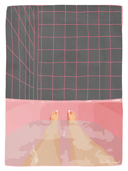 Photocircle Wandbild / Poster / Leinwand  - Pink Bathroom von Photocircle