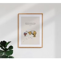 Poster Vintage/Retro Art "Winnie The Pooh Discoveries' - Hochwertiger Premium Print Mit Inspierierendem Zitat Von Aa Milne von Photocircle