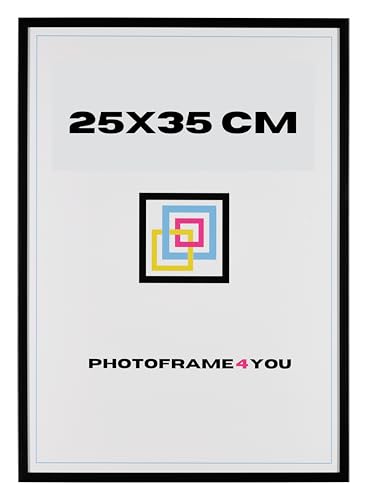Photoframe4you - Bilderrahmen 25x35 cm - Schwarz - MDF rahmen mit Acrylglas 35x25 cm - Arco Photoframe4you - Bilderrahmen 25x35 cm - Schwarz - MDF rahmen mit Acrylglas 35x25 cm - Arco von Photoframe4you