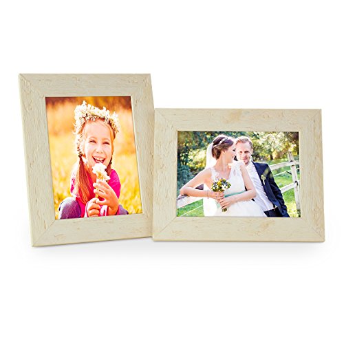 Bilderrahmen 10x15 cm Holz Weiß, 2er Set Echtholz-Rahmen rustikal, Strandhaus, Made in Germany, Echtglas, zum Aufhängen & Aufstellen, extra Zubehör - Treibholzlook mit einem Hauch Küstenflair Bilderrahmen 10x15 cm Holz Weiß, 2er Set Echtholz-Rahmen rustikal, Strandhaus, Made in Germany, Echtglas, zum Aufhängen & Aufstellen, extra Zubehör - Treibholzlook mit einem Hauch Küstenflair von PHOTOLINI