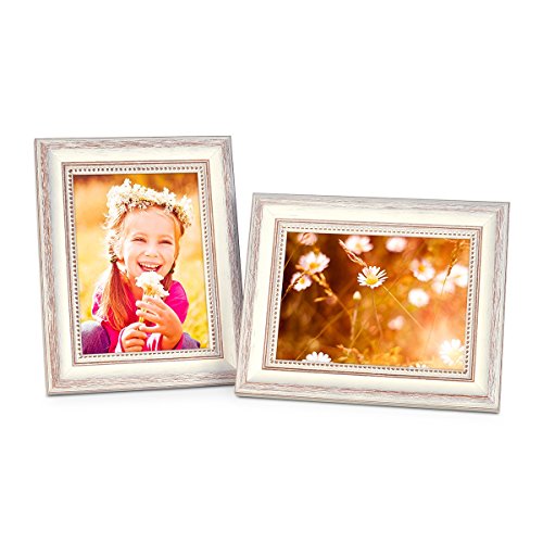 2er Set Bilderrahmen Shabby-Chic Landhaus-Stil Weiss 10x15 cm Massivholz mit Glasscheibe und Zubehör/Fotorahmen 2er Set Bilderrahmen Shabby-Chic Landhaus-Stil Weiss 10x15 cm Massivholz mit Glasscheibe und Zubehör/Fotorahmen von PHOTOLINI