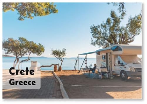 Kühlschrankmagnet mit dem Reisemobil "Are Eating Breakfast on A Beach" Reisende in einem aktiven Familienurlaub mit Wohnmobil am Strand unter einem Baum mit Blick auf das Meer, Kreta, Kühlschrankmagnet mit dem Reisemobil "Are Eating Breakfast on A Beach" Reisende in einem aktiven Familienurlaub mit Wohnmobil am Strand unter einem Baum mit Blick auf das Meer, Kreta, von Photomagnet