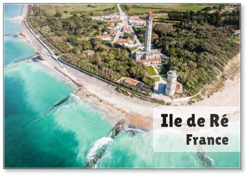 Luft-Panorama-Aufnahme der Phare des Baleines oder Leuchtturms der Wale aus dem Meer auf der Ile De Ré oder der Insel Re Frankreich, Kühlschrankmagnet Luft-Panorama-Aufnahme der Phare des Baleines oder Leuchtturms der Wale aus dem Meer auf der Ile De Ré oder der Insel Re Frankreich, Kühlschrankmagnet von Photomagnet