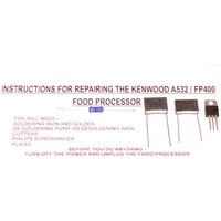 Kenwood Gourmet A532 Fp400-Prozessor-Reparatur-Set-Kondensator-Widerstand-Triac-Führer Kenwood Gourmet A532 Fp400-Prozessor-Reparatur-Set-Kondensator-Widerstand-Triac-Führer von Photomix