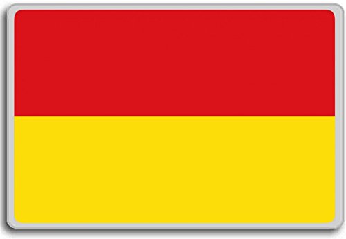 Belgium, Ostend city flag fridge magnet - Kühlschrankmagnet von Photosiotas