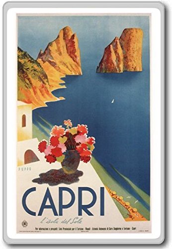 Capri, Italy, Europe Vintage Travel Fridge Magnet - Kühlschrankmagnet von Photosiotas