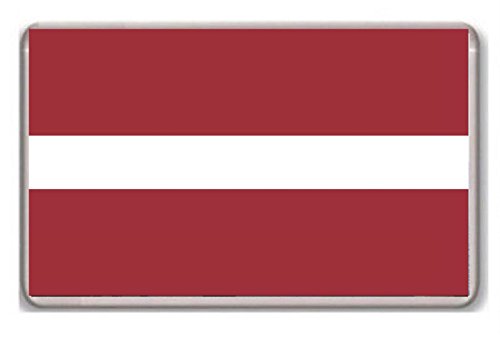 Flag of Latvia fridge magnet - Kühlschrankmagnet von Photosiotas