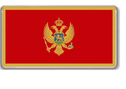 Flag of Montenegro fridge magnet - Kühlschrankmagnet von Photosiotas