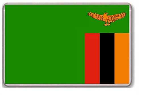Flag of Zambia fridge magnet - Kühlschrankmagnet von Photosiotas