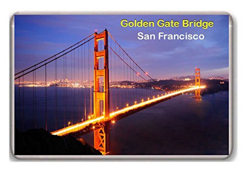 San Francisco/Golden Gate Bridge/fridge/magnet - Kühlschrankmagnet von Photosiotas