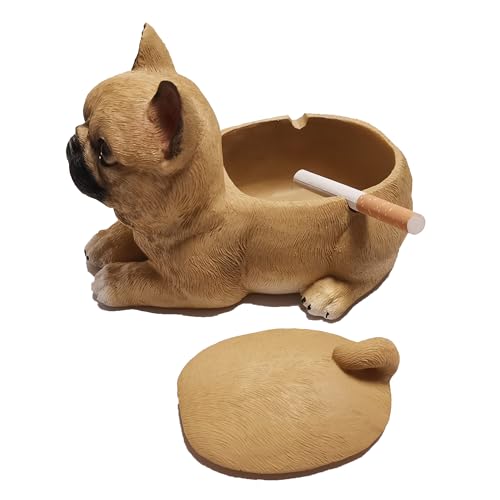 Photour Niedlicher Hundeaschenbecher mit Deckel, rauchfreier Aschenbecher für den Innenbereich, Harz, Zigarren-Aschenbecher für Terrasse, winddichter Aschenbecher für den Außenbereich, lustige Photour Niedlicher Hundeaschenbecher mit Deckel, rauchfreier Aschenbecher für den Innenbereich, Harz, Zigarren-Aschenbecher für Terrasse, winddichter Aschenbecher für den Außenbereich, lustige von Photour