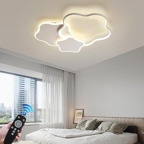 Deckenleuchte Modern LED Deckenlampe Kind Mädchen Junge Zimmer Lampe Dimmbar Pendelleuchte mit Fernbedienung Stern Form Design Acryl Deckenbeleuchtung für Restaurant Wohnzimmer Küche Deckenlicht ( Col von Phtlampes