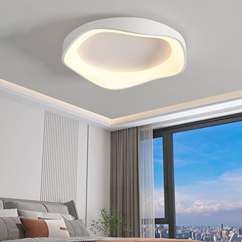 Deckenleuchte modern LED dimmbare Deckenlicht mit Fernbedienung weiße Metalldeckenleuchte florales Design 33W Indoor Deckenlampe Wohnzimmer Schlafzimmer Flur dekorative Beleuchtung (Color : 52cm) von Phtlampes