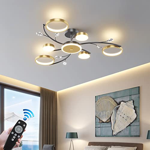 LED Deckenleuchte Modern Groß Wohnzimmerlampe Dimmbar Fernbedienung Deckenlampe Ring Design Acryl Lampenschirm Decke Schlafzimmerlampe Deckenlicht Esszimmer Küche Leuchte Büro Pendelleuchte (Color : von Phtlampes