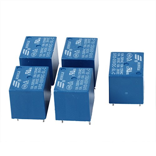 5 Stueck 5V DC Mini Power Relay PCB Typ Leistungsrelais von Phyachelo