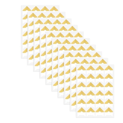 Phyachelo 240 Stück Fotoecken für Scrapbooking, Goldene Fotoeckenaufkleber, Selbstklebende Fotoecken, Gold von Phyachelo